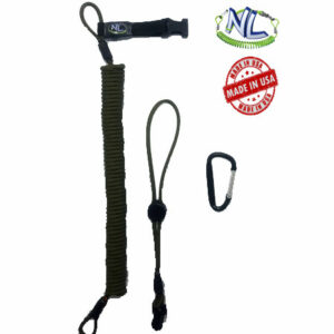 Rod Leash/Paddle leash with quick disconnect strap Olive